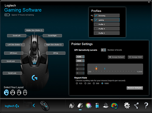 logitech mouse settings