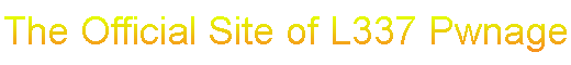 Teh Official Site of 1337 Pwnage